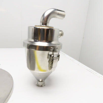 Bulk Powder Granule Unloader Funnel W/ Dust Extraction Hood & Level Sensor
