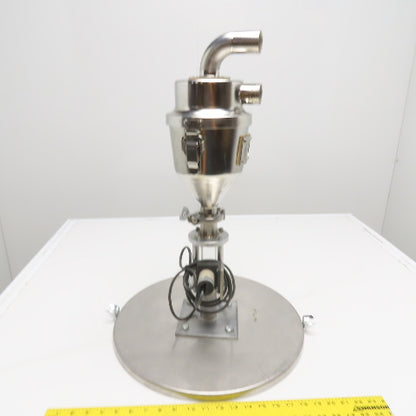 Bulk Powder Granule Unloader Funnel W/ Dust Extraction Hood & Level Sensor