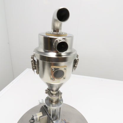 Bulk Powder Granule Unloader Funnel W/ Dust Extraction Hood & Level Sensor