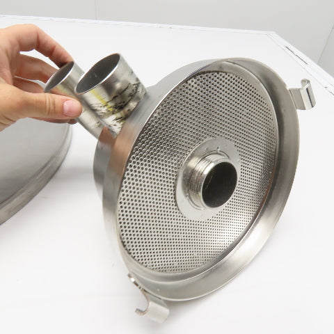 Bulk Powder Granule Unloader Funnel W/ Dust Extraction Hood & Level Sensor