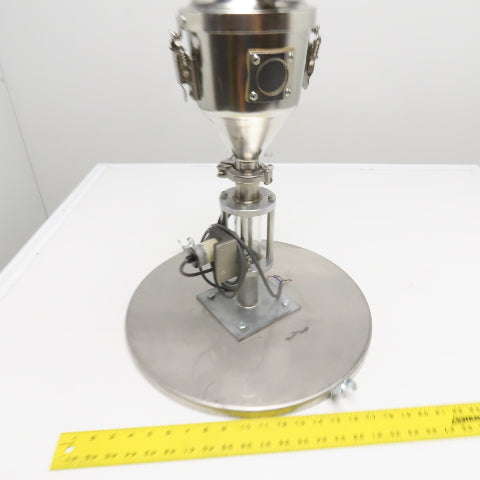 Bulk Powder Granule Unloader Funnel W/ Dust Extraction Hood & Level Sensor