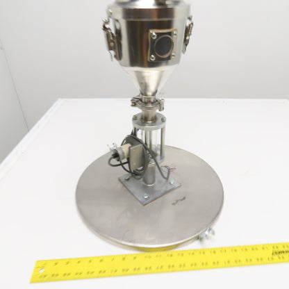 Bulk Powder Granule Unloader Funnel W/ Dust Extraction Hood & Level Sensor