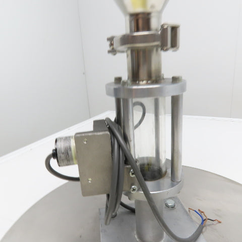 Bulk Powder Granule Unloader Funnel W/ Dust Extraction Hood & Level Sensor