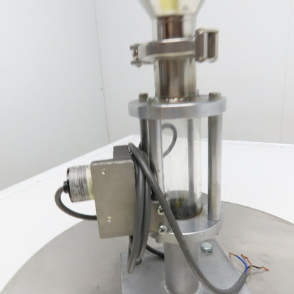 Bulk Powder Granule Unloader Funnel W/ Dust Extraction Hood & Level Sensor