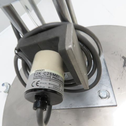Bulk Powder Granule Unloader Funnel W/ Dust Extraction Hood & Level Sensor