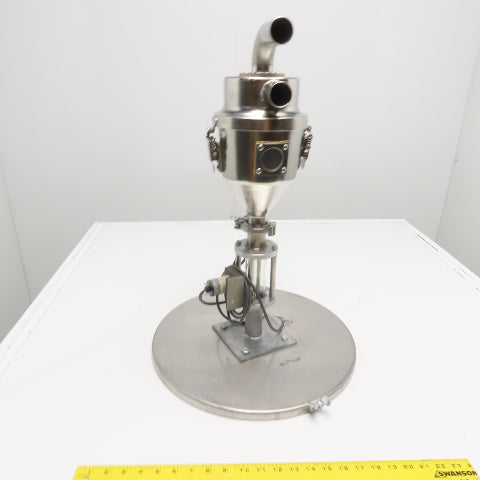 Bulk Powder Granule Unloader Funnel W/ Dust Extraction Hood & Level Sensor