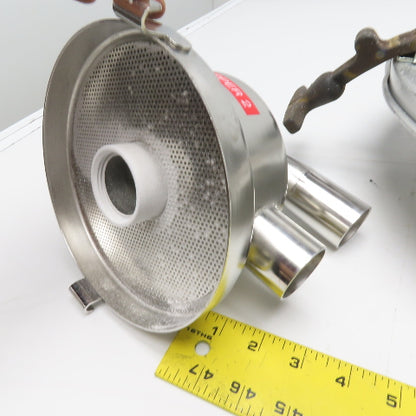 Bulk Powder Granule Unloader Funnel W/ Dust Extraction Hood & Level Sensor