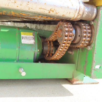 52" Wide x 10' Long Chain Drive Pallet Conveyor 190VDC Tested 15FPM@75VDC