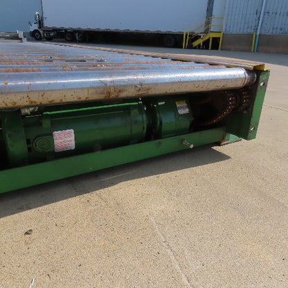 52" Wide x 10' Long Chain Drive Pallet Conveyor 190VDC Tested 15FPM@75VDC