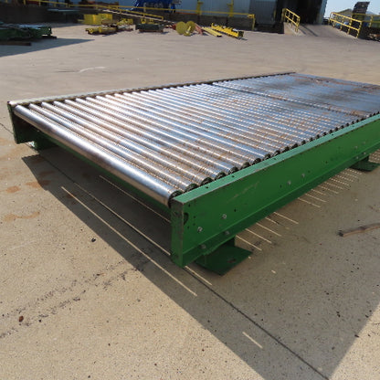 52" Wide x 10' Long Chain Drive Pallet Conveyor 190VDC Tested 15FPM@75VDC