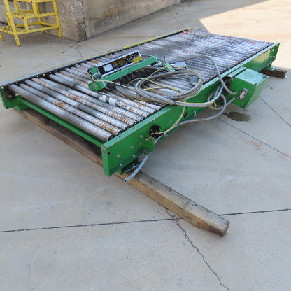 52" Wide x 10' Long Chain Drive Pallet Conveyor 190VDC Tested 15FPM@75VDC