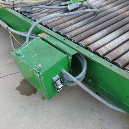 52" Wide x 10' Long Chain Drive Pallet Conveyor 190VDC Tested 15FPM@75VDC