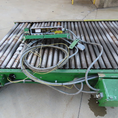 52" Wide x 10' Long Chain Drive Pallet Conveyor 190VDC Tested 15FPM@75VDC