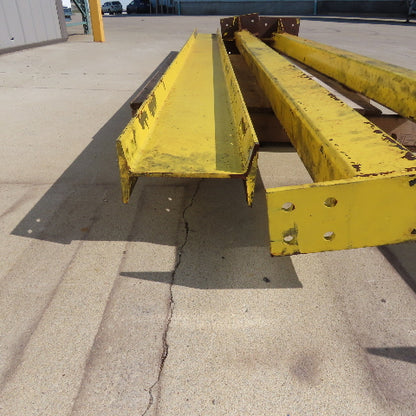 2 Post Free Standing 8x4 I-Beam Trolley Gantry Crane 9' Travel 109" Tall