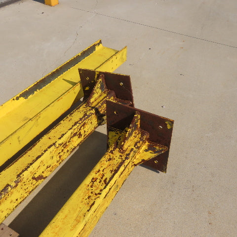 2 Post Free Standing 8x4 I-Beam Trolley Gantry Crane 9' Travel 109" Tall