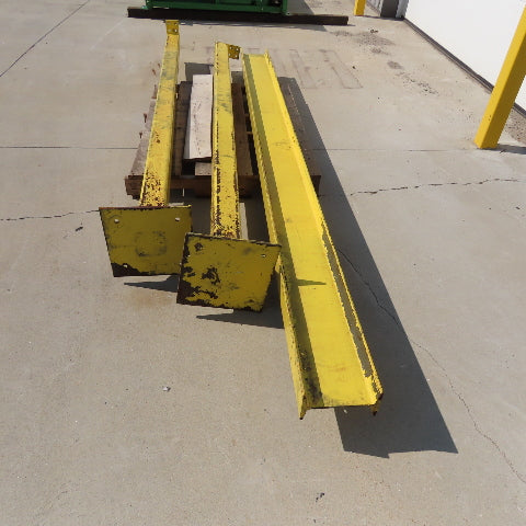 2 Post Free Standing 8x4 I-Beam Trolley Gantry Crane 9' Travel 109" Tall