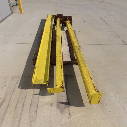 2 Post Free Standing 8x4 I-Beam Trolley Gantry Crane 9' Travel 109" Tall