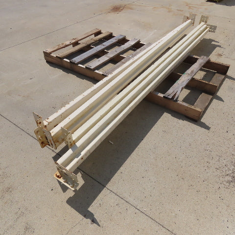 99" x 2-5/8" x 3" Oval Pin Teardrop Horizontal Pallet Rack Shelf Beam Lot Of 4