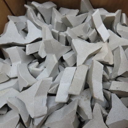 Fortune AC3S22 AX90 1-7/8 x 5/8 Angle Cut Triangle Ceramic Tumbling Media 40+lbs