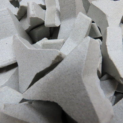 Fortune AC3S22 AX90 1-7/8 x 5/8 Angle Cut Triangle Ceramic Tumbling Media 40+lbs
