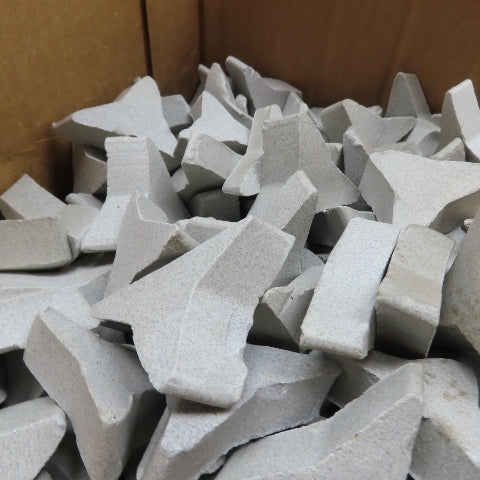 Fortune AC3S22 AX90 1-7/8 x 5/8 Angle Cut Triangle Ceramic Tumbling Media 40+lbs
