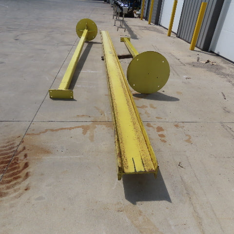 6 Ton 2 Post Free Standing 10x5" I-Beam Gantry Crane 20' Travel 12.5' Tall