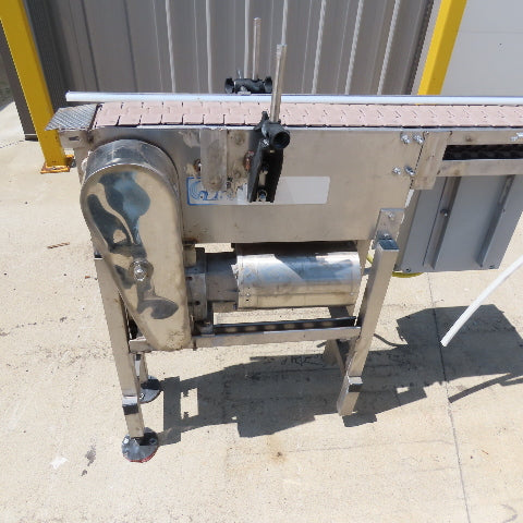 4-1/2" Wide x 236" Long Wash Down Narrow Bottle Conveyor 115V 1Ph 32FPM