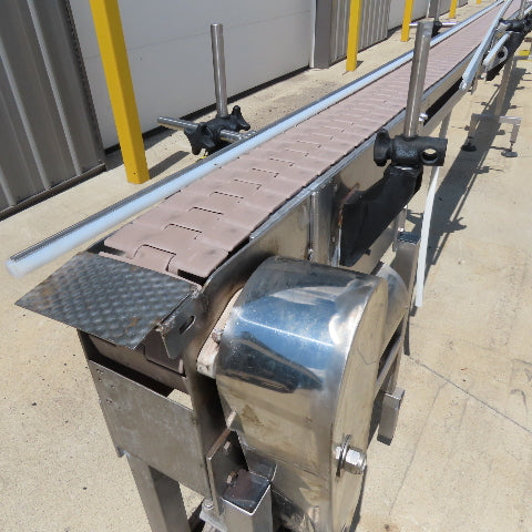 4-1/2" Wide x 236" Long Wash Down Narrow Bottle Conveyor 115V 1Ph 32FPM