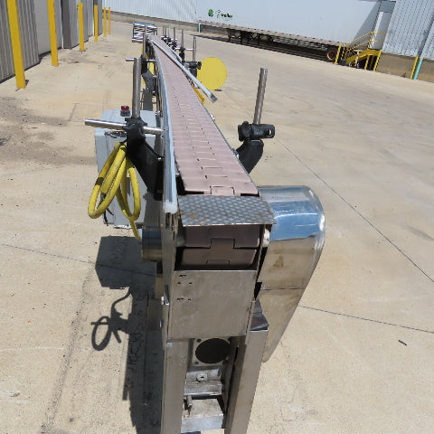 4-1/2" Wide x 236" Long Wash Down Narrow Bottle Conveyor 115V 1Ph 32FPM