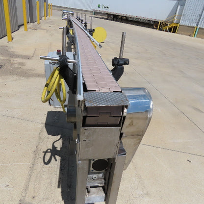 4-1/2" Wide x 236" Long Wash Down Narrow Bottle Conveyor 115V 1Ph 32FPM