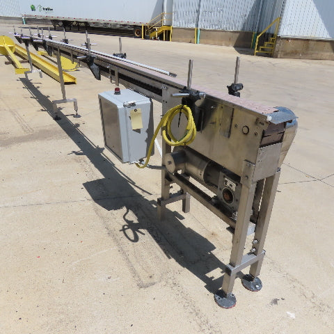 4-1/2" Wide x 236" Long Wash Down Narrow Bottle Conveyor 115V 1Ph 32FPM