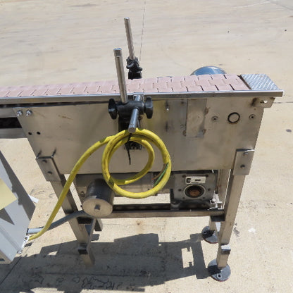 4-1/2" Wide x 236" Long Wash Down Narrow Bottle Conveyor 115V 1Ph 32FPM