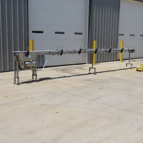 4-1/2" Wide x 236" Long Wash Down Narrow Bottle Conveyor 115V 1Ph 32FPM