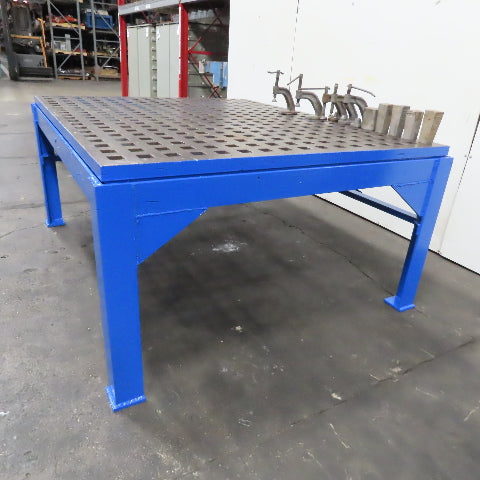 Weldsale 5' x 6' x 2-1/2" Thick Workholding Platen Welding Table W/ Clamps