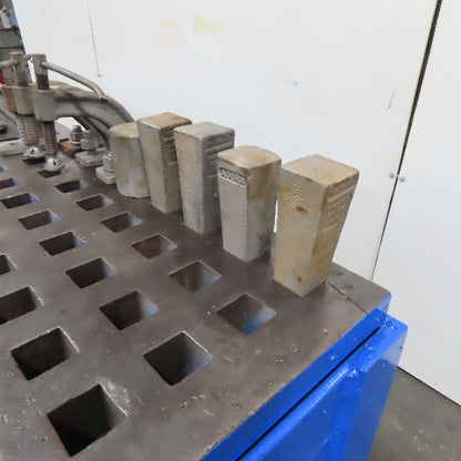 Weldsale 5' x 6' x 2-1/2" Thick Workholding Platen Welding Table W/ Clamps