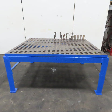 Weldsale 5' x 6' x 2-1/2" Thick Workholding Platen Welding Table W/ Clamps