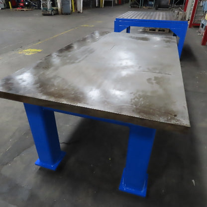 80" x 45-3/4" Steel Top Welding Assembly Table 2-1/2" Thick Top 33" Tall