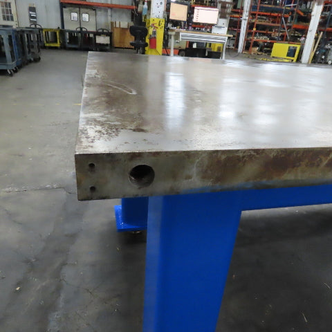 80" x 45-3/4" Steel Top Welding Assembly Table 2-1/2" Thick Top 33" Tall