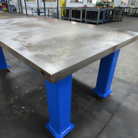 80" x 45-3/4" Steel Top Welding Assembly Table 2-1/2" Thick Top 33" Tall