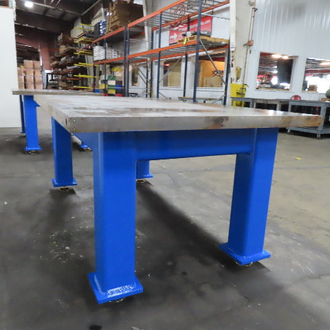 80" x 45-3/4" Steel Top Welding Assembly Table 2-1/2" Thick Top 33" Tall