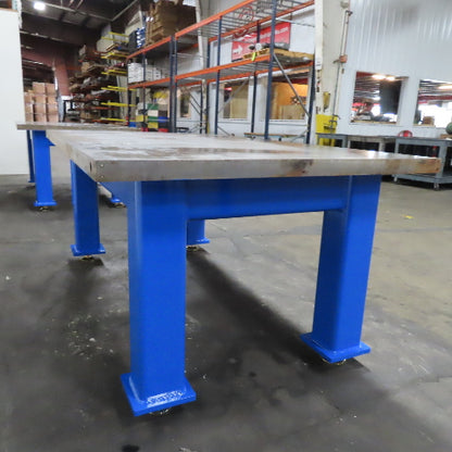 80" x 45-3/4" Steel Top Welding Assembly Table 2-1/2" Thick Top 33" Tall