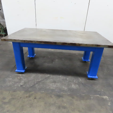 80" x 45-3/4" Steel Top Welding Assembly Table 2-1/2" Thick Top 33" Tall