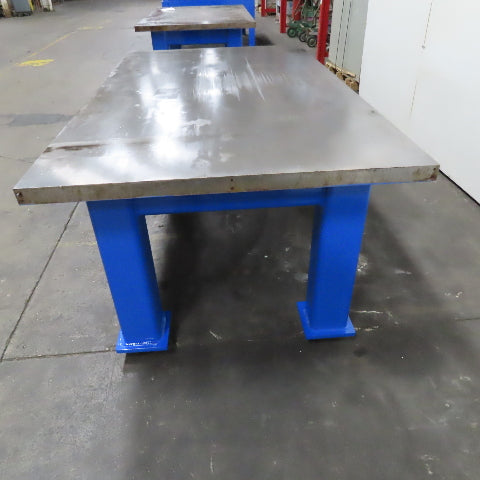 80" x 45-3/4" Steel Top Welding Assembly Table 2-1/2" Thick Top 33" Tall