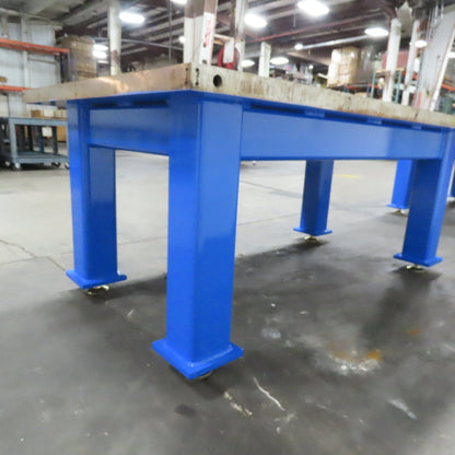 80" x 45-3/4" Steel Top Welding Assembly Table 2-1/2" Thick Top 33" Tall