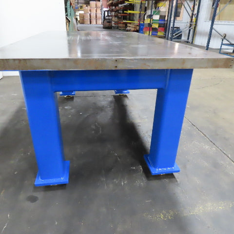 80" x 45-3/4" Steel Top Welding Assembly Table 2-1/2" Thick Top 33" Tall