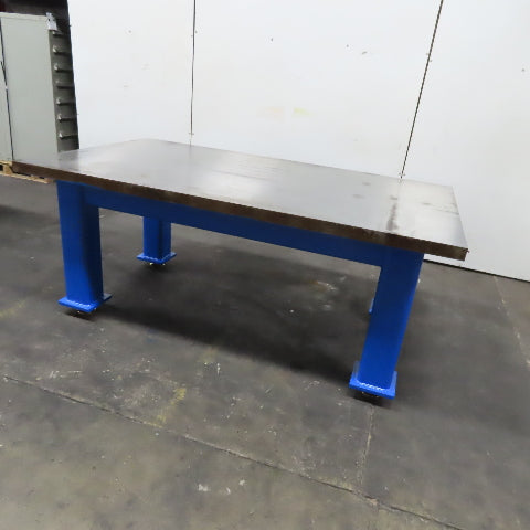 80" x 45-3/4" Steel Top Welding Assembly Table 2-1/2" Thick Top 33" Tall