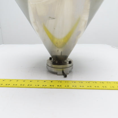 1.5 Cu/Ft Stainless Steel Bulk Material Feeder Funnel 24" Tall