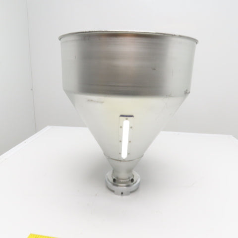 1 Cu/Ft Aluminum Bulk Material Feeder Funnel 18" Tall