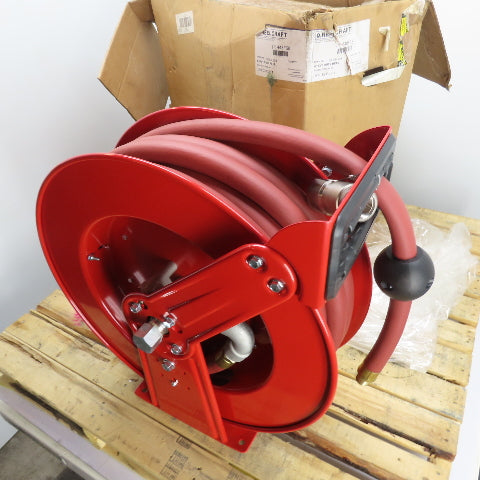 Reelcraft 448F68 1" x 35' Heavy Duty Spring Retractable Hose Reel 250PSI