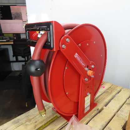 Reelcraft 448F68 1" x 35' Heavy Duty Spring Retractable Hose Reel 250PSI